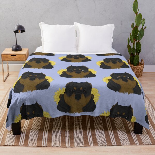 Item preview, Black Tan American Bully with Sunflowers designed and sold by Ashley Gagnon.