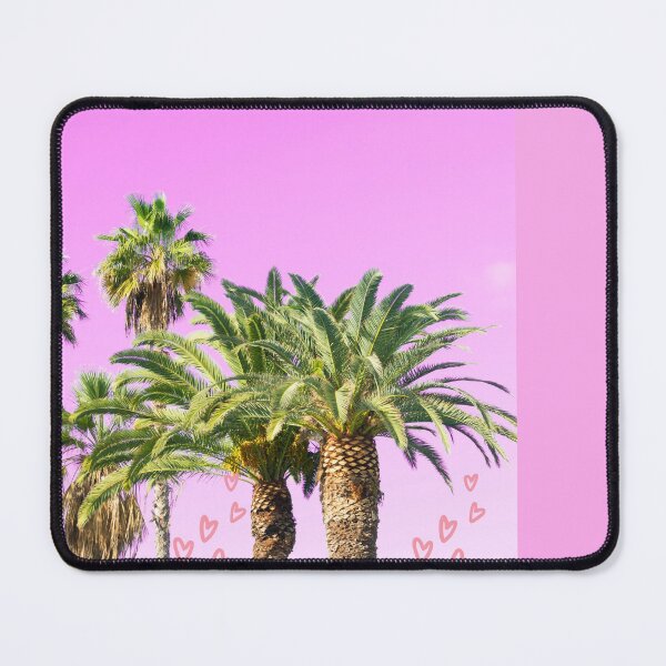 Item preview, Palm Trees Pastel Pink Nature Hearts designed and sold by thesandrafadzai.