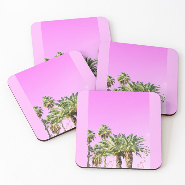Item preview, Palm Trees Pastel Pink Nature Hearts designed and sold by thesandrafadzai.