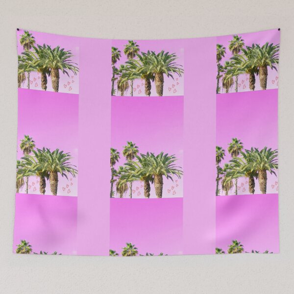 Item preview, Palm Trees Pastel Pink Nature Hearts designed and sold by thesandrafadzai.