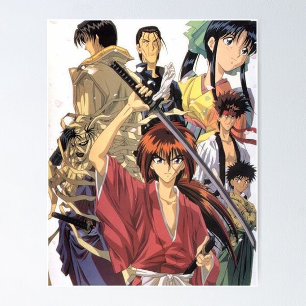 Ukeclvd Rurouni Kenshin Poster Japan Manga Himura Kenshin Personality Anime  Decorative Painting Wall Art Canvas Posters Gifts 12x18 inch No Frame