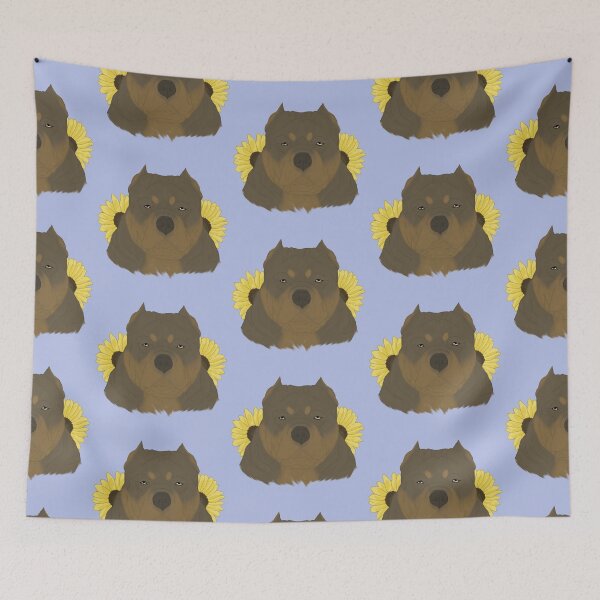 Item preview, Chocolate Tan American Bully with Sunflowers designed and sold by Ashley Gagnon.