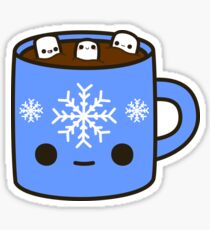 Mug of hot chocolate with cute marshmallows Sticker