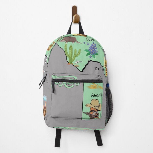 Item preview, Texas tourist map with landmarks and famous symbols and major cities, USA  designed and sold by mashmosh.