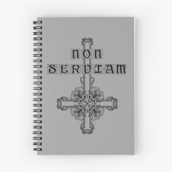 Item preview, NON SERVIAM cross (black) non-believer metalhead macabre designed and sold by SolidEarthArt.