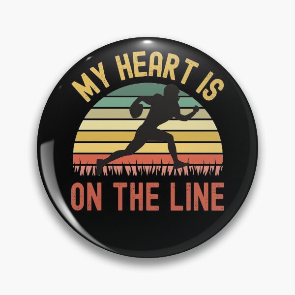 Item preview, My Heart Is On The Line Football Offense designed and sold by Fabvity.