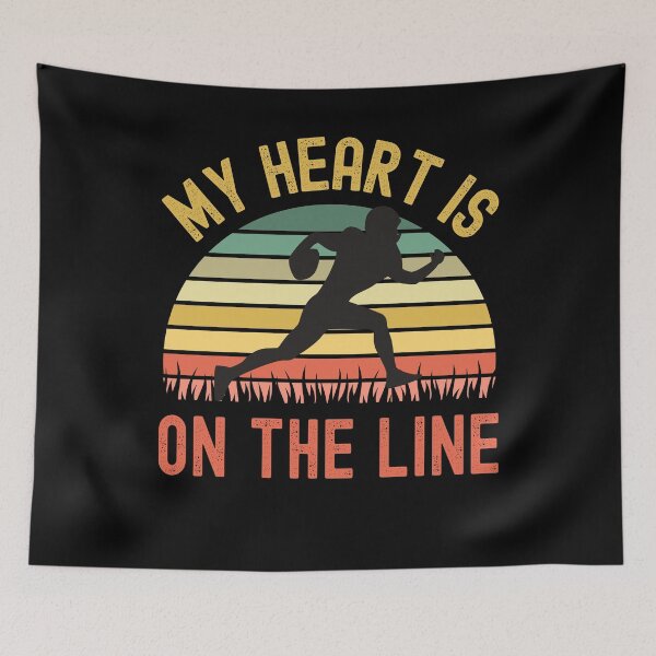 Item preview, My Heart Is On The Line Football Offense designed and sold by Fabvity.