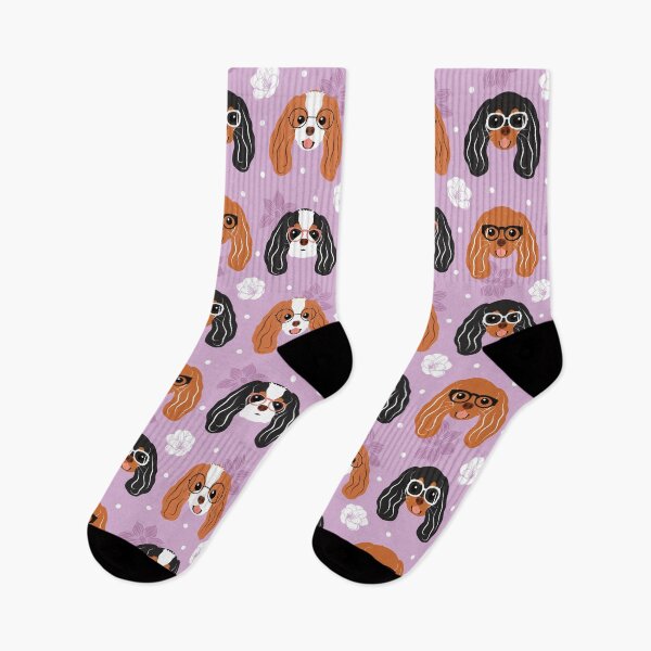 Aperçu de l'œuvre Cavalier King Charles Spaniel avec lunettes créée et vendue par Lulupainting.