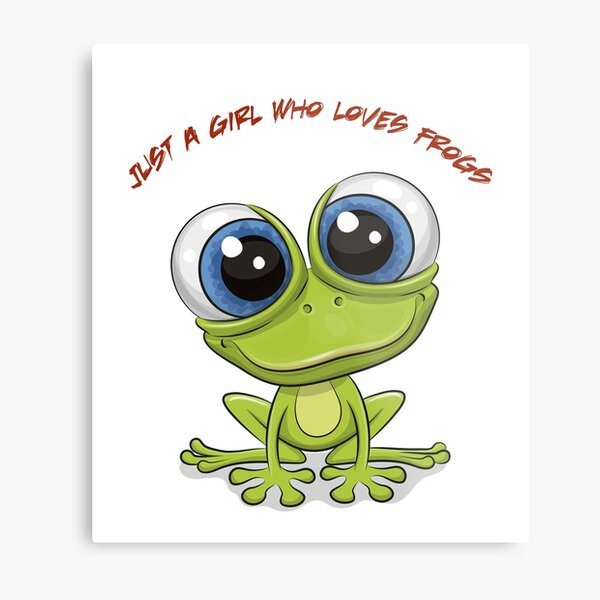Just A Girl Who Loves Frogs Metal Print