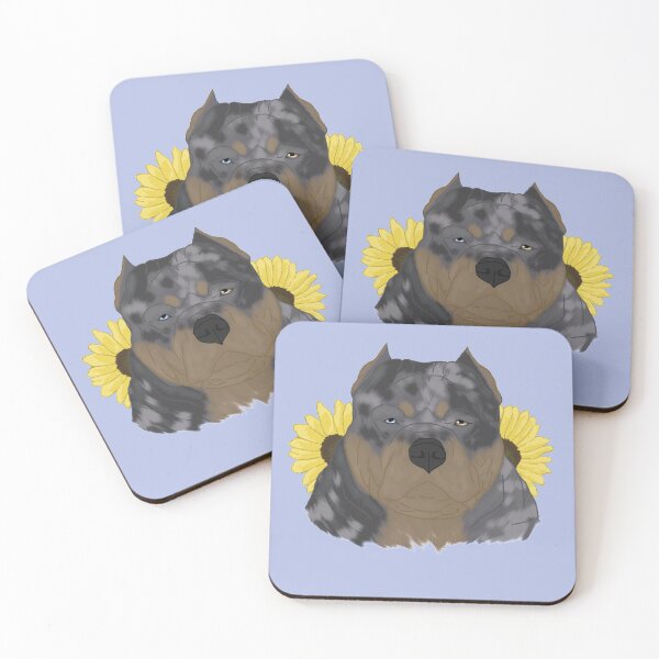 Item preview, Merle Tan American Bully with Sunflowers designed and sold by Ashley Gagnon.