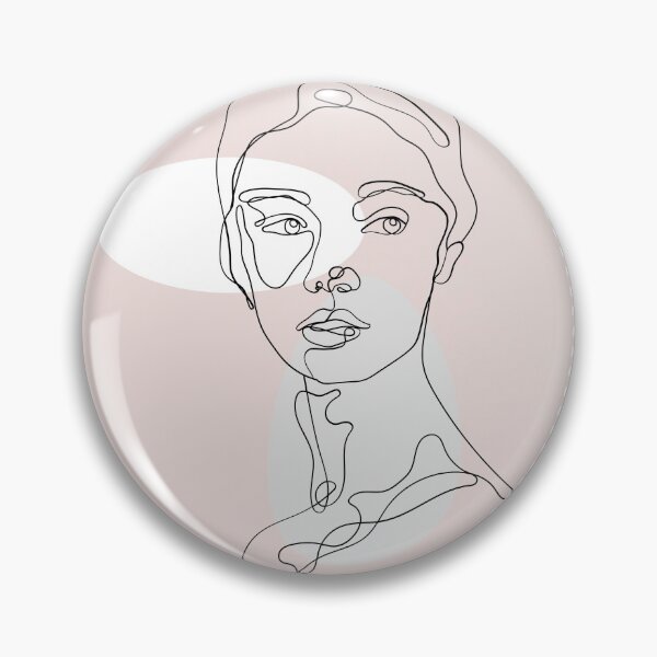 Item preview, Medallion Woman - Line Art Drawing Designs designed and sold by perkybones.