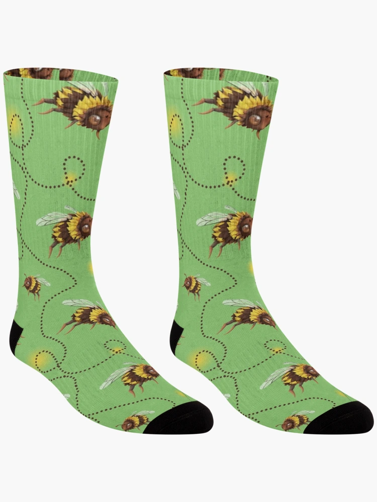 Thumbnail 3 of 5, Socks, Bees designed and sold by Ramina-Nymph.