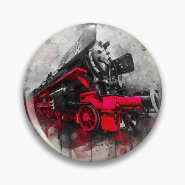 Item preview, Old Vintage Steam Train - Retro Railway Locomotive Art Print designed and sold by NadalArtStudio.