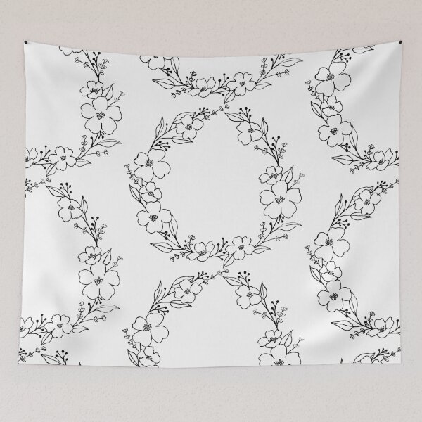 Item preview, Hand drawn cute floral wreath. designed and sold by Saphia15.