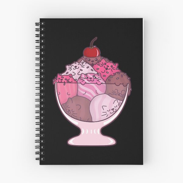 Item preview, Cute Kawaii Pink Icecream Sundae Kitten Scoops Cat designed and sold by mathayusa.