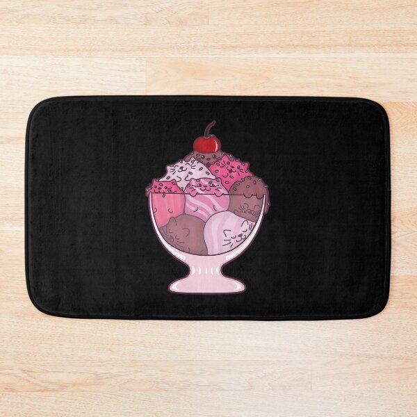 Item preview, Cute Kawaii Pink Icecream Sundae Kitten Scoops Cat designed and sold by mathayusa.
