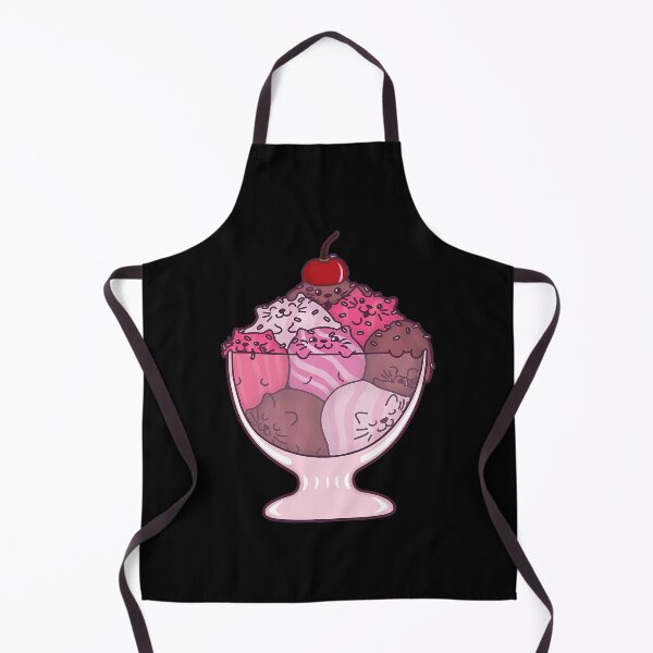 Item preview, Cute Kawaii Pink Icecream Sundae Kitten Scoops Cat designed and sold by mathayusa.