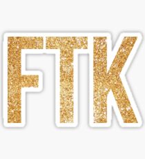 ftk gold glitter Sticker