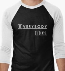 House MD Everybody Lies Hugh Laurie Men's Baseball ¾ T-Shirt