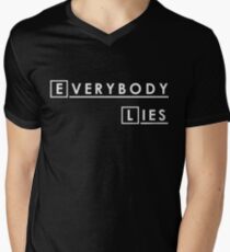House MD Everybody Lies Hugh Laurie Men's V-Neck T-Shirt