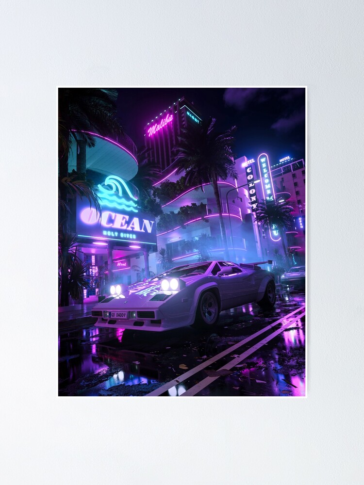 Poster Vice City Nights Painting | Poster