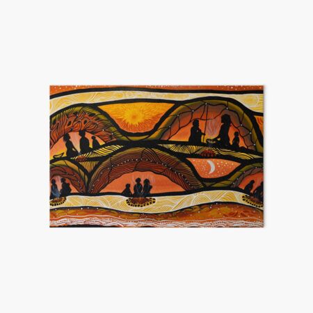 Aboriginal Camping Ground by Native Creations Art Board Print