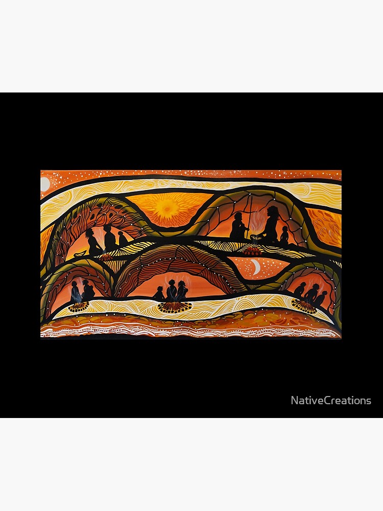 Thumbnail 6 of 6, Comforter, Aboriginal Camping Ground by Native Creations designed and sold by NativeCreations.