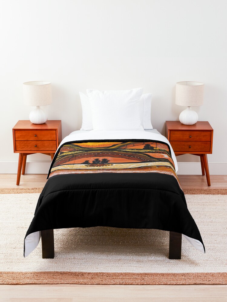 Thumbnail 3 of 6, Comforter, Aboriginal Camping Ground by Native Creations designed and sold by NativeCreations.