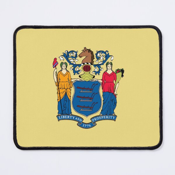 Item preview, New Jersey USA Jerseyan State Flag Newark Duvet T-Shirt Sticker designed and sold by deanworld.