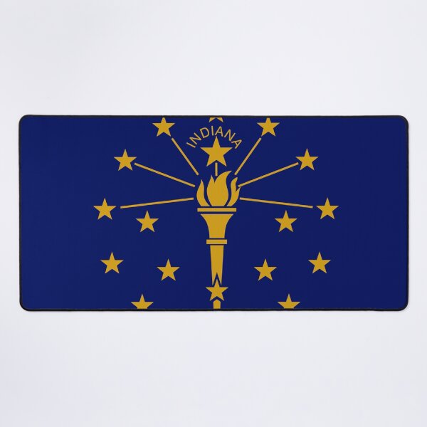 Item preview, Indiana State Flag Indianapolis USA Bedspread T-Shirt Sticker designed and sold by deanworld.