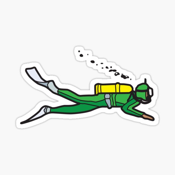 Green Diver Sticker
