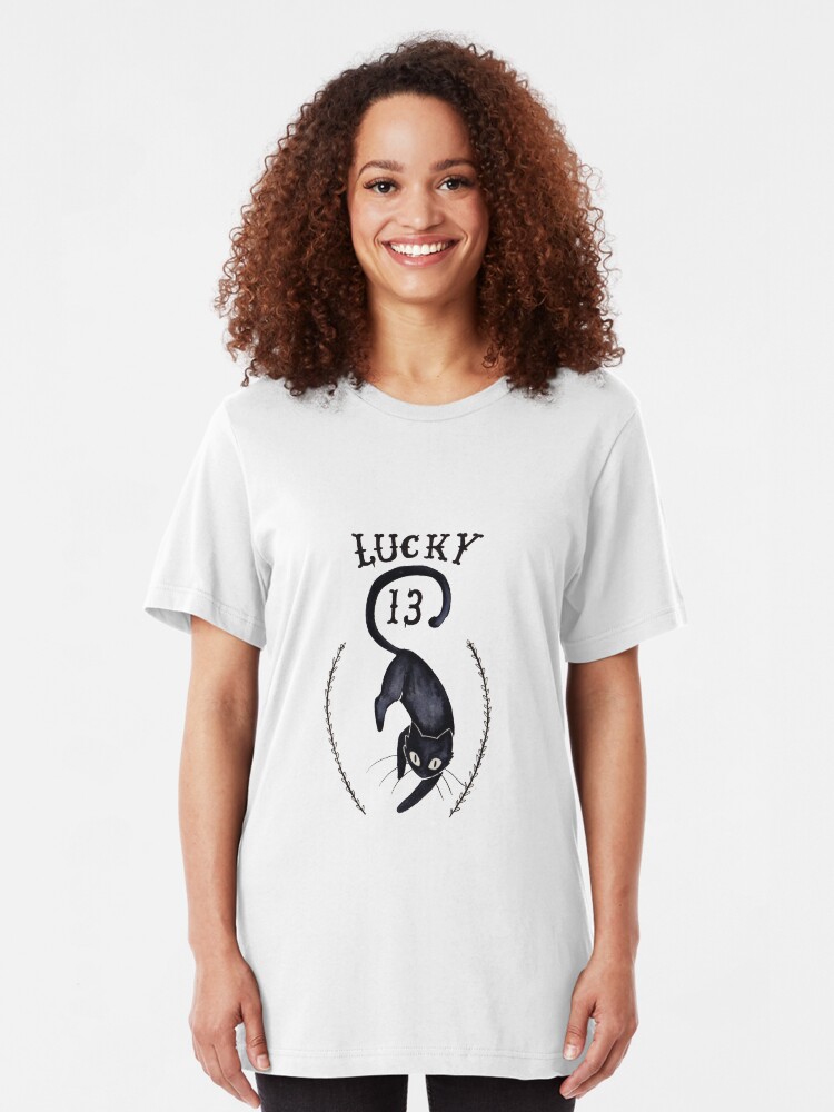 lucky 13 cat t shirt