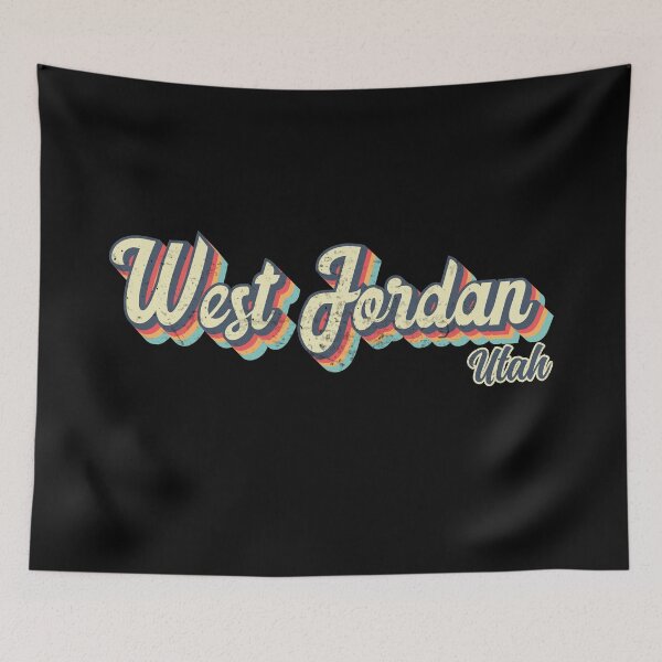 Item preview, West Jordan city Utah Retro Vintage 70s rainbow designed and sold by Teelogic.
