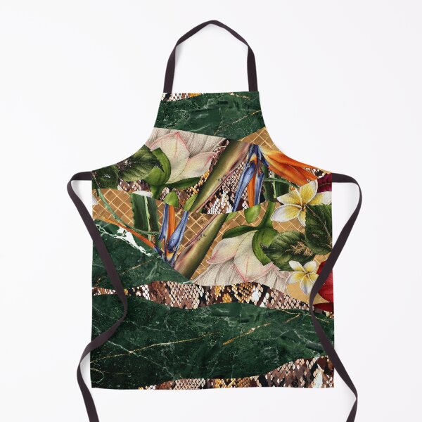 Item preview, Stylish Patterns Collage - Tropic Leaves, Gold, Green Marble, Snake Scales Print designed and sold by cadinera.