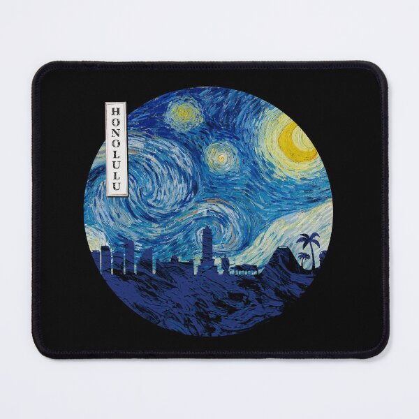 Item preview, Honolulu Starry Night Van Gogh Circle designed and sold by DFerraz.