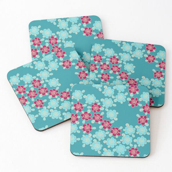 Item preview, Floral contrasting blue designed and sold by Anna Ratkevich.
