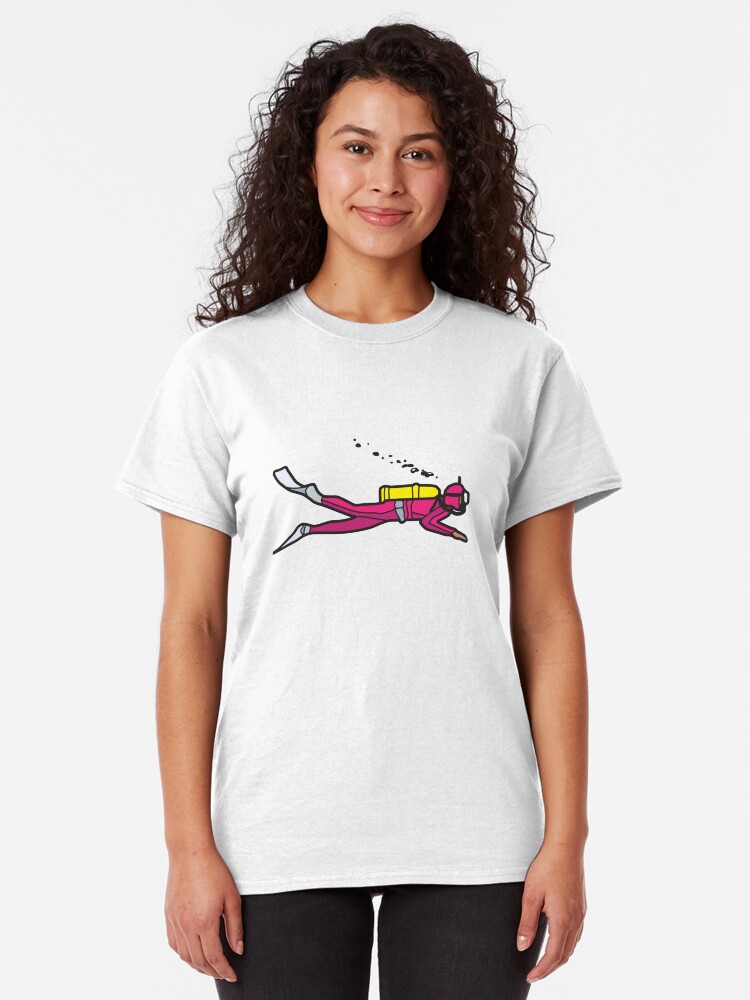 Alternate view of Pink Diver Classic T-Shirt