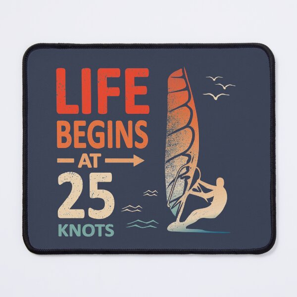 Item preview, Life Begins at 25 Knots Windsurfer Planing designed and sold by frenchsalsa.