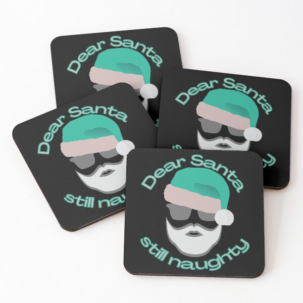 Item preview, Dear Santa still naughty - Christmas - teal designed and sold by hasbeenz.