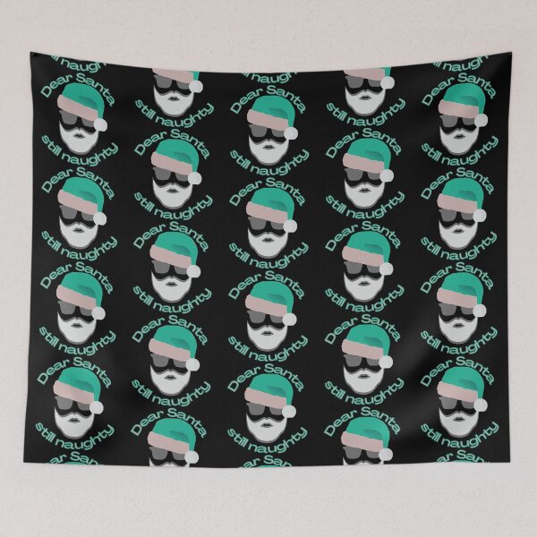 Item preview, Dear Santa still naughty - Christmas - teal designed and sold by hasbeenz.