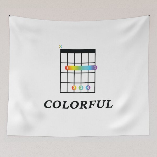 Item preview, B Colorful B Guitar Chord Tab Light Theme designed and sold by nightsworthy.