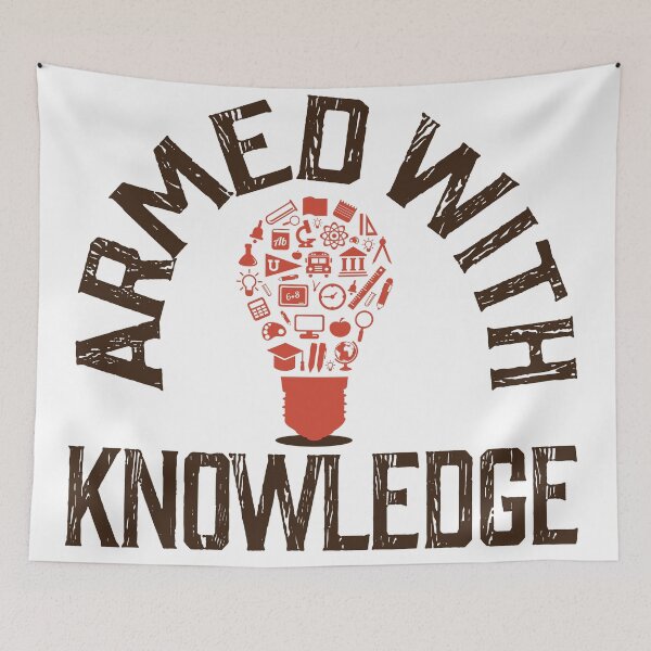 Item preview, Armed With Knowledge Light Bulb Moment Vintage Retro designed and sold by HStudioPrints.