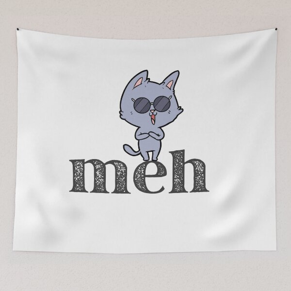 Item preview, Funny meh cat design for cat lovers designed and sold by empathylife.