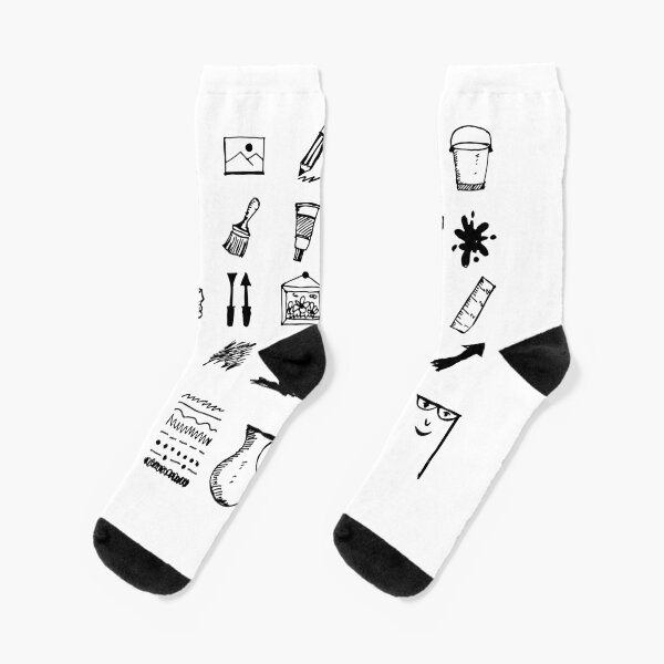 Doodle Art Design #92 Socks
