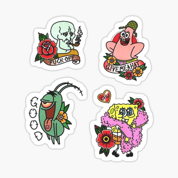 Plankton Gute Laune - Cooler Spongebob Sticker