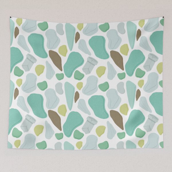 Item preview, White Seaglass Pattern designed and sold by SallyEyreArt.