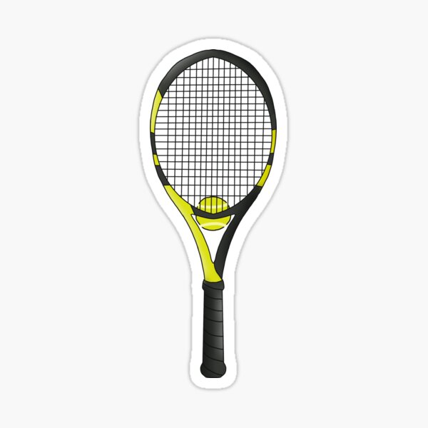 Item preview, yellow-framed tennis racket designed and sold by Easy-Man.