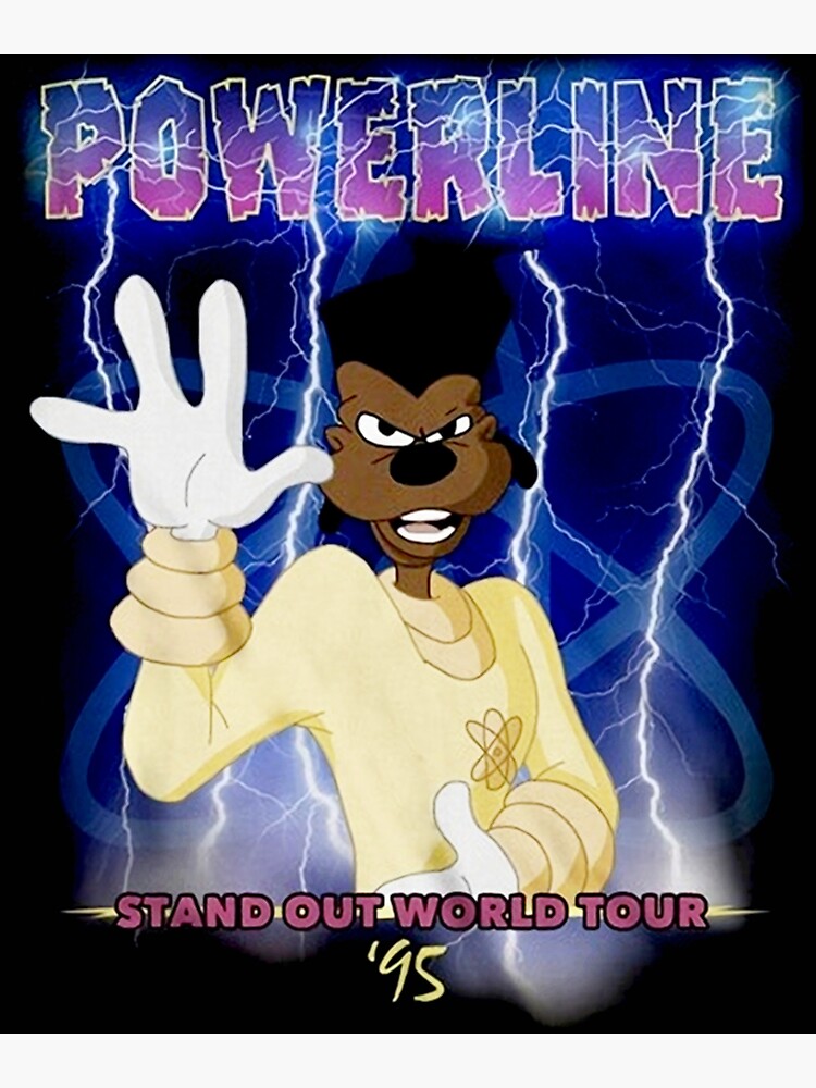 Disover N-A-Cartoon-A-Goofy-Movie-Powerline-World-Tour Premium Matte Vertical Poster