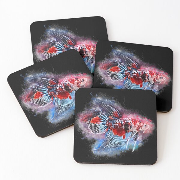 Item preview, Fighting fish male Koi Premium Long Fin designed and sold by AquariumLutter.