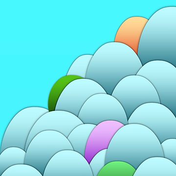 Artwork thumbnail, Chicken Eggs - Blue by vkdezine